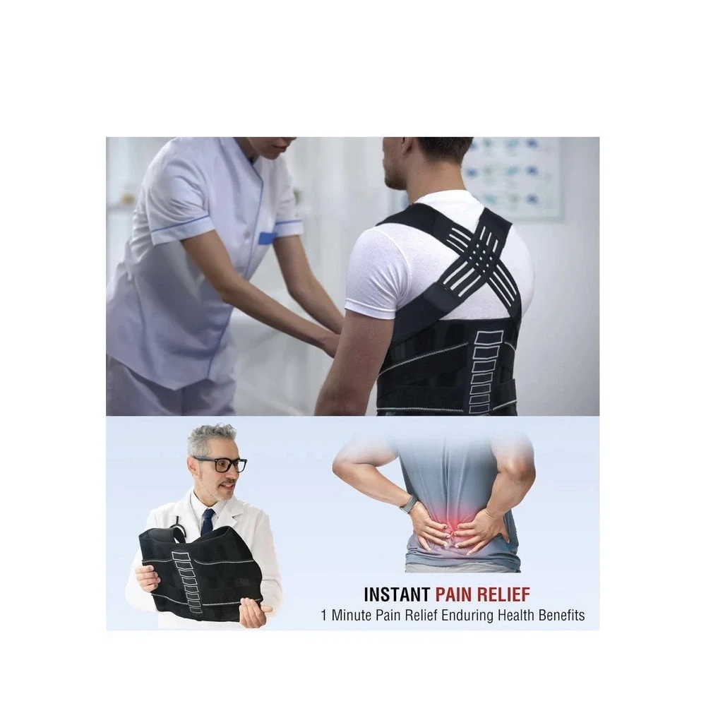 Enthra Back Brace Posture Corrector with Spine Vertical Alignment System -Unisex - Picture 3 of 8